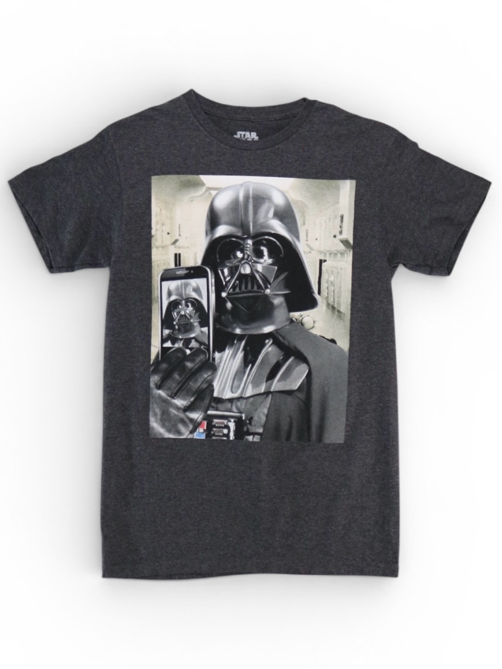 Star Wars Darth Vader Selfie Graphic Tee - Charcoal